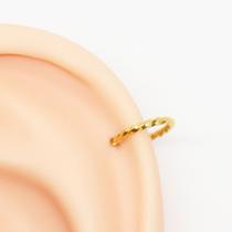 Piercing Segmento Clicker em Aço Cirúrgico PVD Gold 8mm