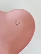 Piercing semi joia prata925 e ouro18kl-Tragus, Helix e Septo Modelo:P Rainbow 1