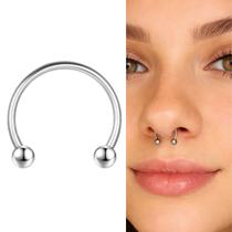 Piercing Septo Aço Cirúrgico 10mm Ferradura 8mm Argola Tragus Piercing Septo Aço Cirúrgico 10mm Ferradura 8mm Argola Tragus