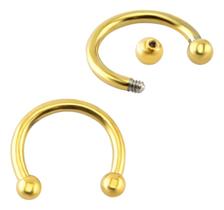 Piercing Septo Dourado Aço Pvd Helix Tragus Orelha 12mm Ouro