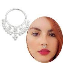 Piercing Septo estilo Indiano Mandala Prata legitíma 925