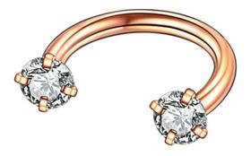 Piercing Septo Ferradura Nariz Cartilagem Pedra Zirconia Aço