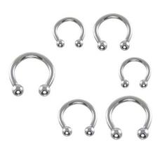 Piercing Septo Ferradura Nariz Cartilagem Preto Prata Ouro