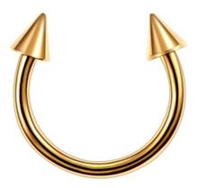 Piercing Septo Ferradura Titânio Spike Preto Prata Piercing Septo Ferradura Titânio Spike Preto Prata