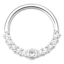 Piercing Septo Prata 925 Argola Cravejada Com Ponto De Luz Piercing Septo Prata 925 Argola Cravejada Com Ponto De Luz
