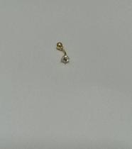 Piercing Sobrancelha Com ZircÃnia Em Ouro 18k
