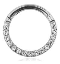 Piercing Titânio Argola Click Cravejada Piercing Titânio Argola Click Cravejada