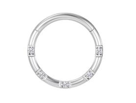 Piercing Titânio Argola Pvd Com Zircônia Orelha Septo Click