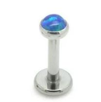 Piercing Titânio Cartilagem Com Opala