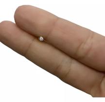 Piercing Titânio Labret Ponto de luz Dourado Pedra Zircônia