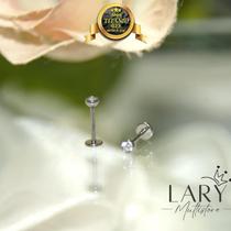 Piercing Titanio Labret Ponto Luz Push Pin Zirconia 2ou3mm pedra de zirconia pontos de uso Tragus Conch Helix Label Orelha