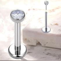 Piercing Titanio Labret Ponto Luz Push Pin Zirconia 2ou3mm pedra de zirconia pontos de uso Tragus Conch Helix Label Orelha