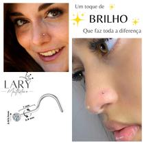 Piercing Titanium Ponto Luz Nostril Hipoalergenico Zirconia