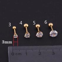 Piercing Tragus Cartilagem Ponto De Luz - 3 Mm