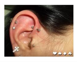 Piercing Tragus Cartilagem Titânio 18mm Prateado