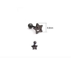 Piercing Tragus Chapa Preto Estrela 5 Mm Modelos Piercing Tragus Chapa Preto Estrela 5 Mm Modelos
