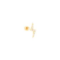 Piercing Tragus em Ouro 18K Raio com Zircônias - AU12799