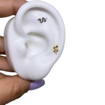 Piercing Tragus Hélix Cartilagem Cobra Aço Cirúrgico