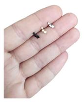 Piercing Tragus Helix Orelha Trio Estrela 8 Mm Aço Cirúrgico Piercing Tragus Helix Orelha Trio Estrela 8 Mm Aço Cirúrgico