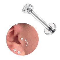 Piercing tragus labret aço cirurgico não escurece ponto luz - Morganitte Joias Piercing tragus labret aço cirurgico não escurece ponto luz - Morganitte Joias