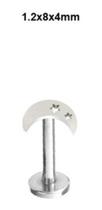 Piercing Tragus Labret Cartilagem Mini Lua Estrela 4 Mm Aço