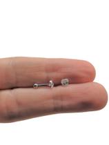 Piercing Tragus Prata 925 Ponto De Luz Coração 4mm