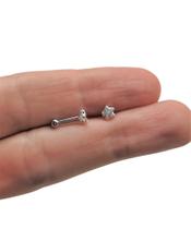 Piercing Tragus Prata 925 Ponto De Luz Estrela 4mm