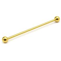 Piercing Transversal Aço Cirúrgico Dourado PVD Piercing Transversal Aço Cirúrgico Dourado PVD