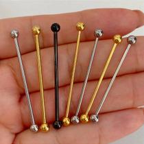 Piercing Transversal em Titânio com Bolinhas Rosqueáveis