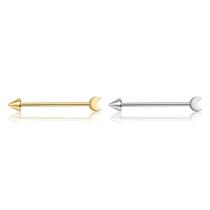 Piercing Transversal Rosca Externa Aço Cirúrgico Ouro PVD Cor:Dourado Piercing Transversal Rosca Externa Aço Cirúrgico Ouro PVD Cor:Dourado