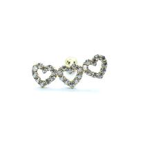 Piercing Trio Corações Ponto Luz Cartilagem Trágus Orelha 25784 K055 Piercing Trio Corações Ponto Luz Cartilagem Trágus Orelha 25784 K055