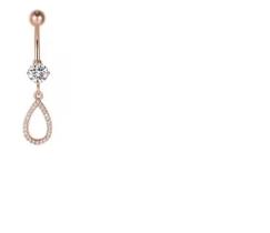 Piercing umbigo aço cirurgico pingo cristal Piercing umbigo aço cirurgico pingo cristal
