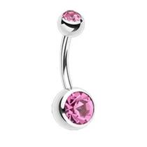 Piercing Umbigo Banana Bell Rosa