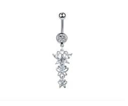 Piercing Umbigo Borboleta Com Haste Em Aço Cirúrgico Piercing Umbigo Borboleta Com Haste Em Aço Cirúrgico
