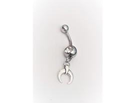 Piercing Umbigo Chifre Italiano Moda Punk - Gss