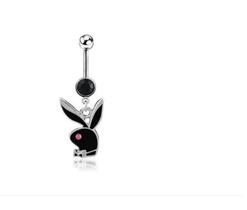 Piercing Umbigo Coelhinho Playboy Aço Cirúrgico