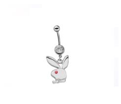 Piercing Umbigo Coelhinho Playboy Aço Cirúrgico