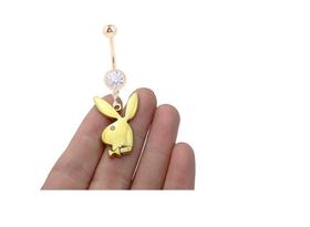 Piercing Umbigo Coelhinho Playboy Aço Cirúrgico Grande
