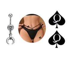 Piercing Umbigo E Tatuagem Temporária Hotwife Chifre Corno Piercing Umbigo E Tatuagem Temporária Hotwife Chifre Corno