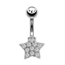 Piercing umbigo estrela aço cirúrgico Piercing umbigo estrela aço cirúrgico