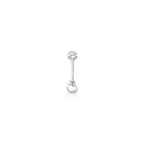 Piercing Umbigo Pedrinha Em Prata 925