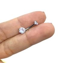 Piercing Umbigoou Íntimo Genital 2 Pedras Aço Cirúrgico Zircônia Piercing Umbigoou Íntimo Genital 2 Pedras Aço Cirúrgico Zircônia