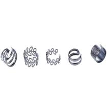 Piercings Brincos Kit 5 Pressão Orelha Argola Banhado