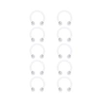 Piercings De Nariz Transparentes 10pcs 16g 18g 20g Anéis Labiais Em Forma De L Retentores De