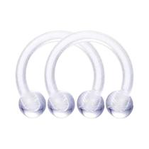 Piercings De Plástico Industrial Bioflex Transparente Para Nariz, Umbigo, Septo, Sobrancelha, Lábio Piercings De Plástico Industrial Bioflex Transparente Para Nariz, Umbigo, Septo, Sobrancelha, Lábio