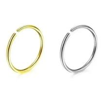 Piercings Nariz Argola Falso Pressão Antialérgico - Kit C/2 Piercings Nariz Argola Falso Pressão Antialérgico - Kit C/2