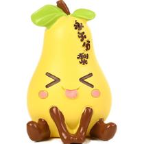 Piggy Bank Cartoon Pear para crianças, resina de 18 cm Piggy Bank Cartoon Pear para crianças, resina de 18 cm