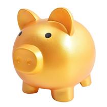 Piggy Bank Cute Cartoon Golden Pig PVC para armazenamento de moedas para crianças Piggy Bank Cute Cartoon Golden Pig PVC para armazenamento de moedas para crianças