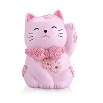 Piggy Bank ElecNova Cat Pink Maneki-Neko Lucky Cat para meninas