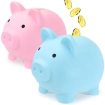 Piggy Bank GADIEDIE, 2 peças de plástico inquebrável para crianças de 1 a 8 anos Piggy Bank GADIEDIE, 2 peças de plástico inquebrável para crianças de 1 a 8 anos